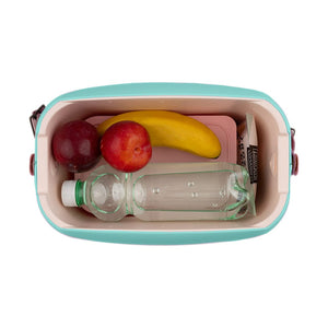 Polarbox Retro Cooler Box 6L Cyan Rosa | Includes 2 Lunch Boxes