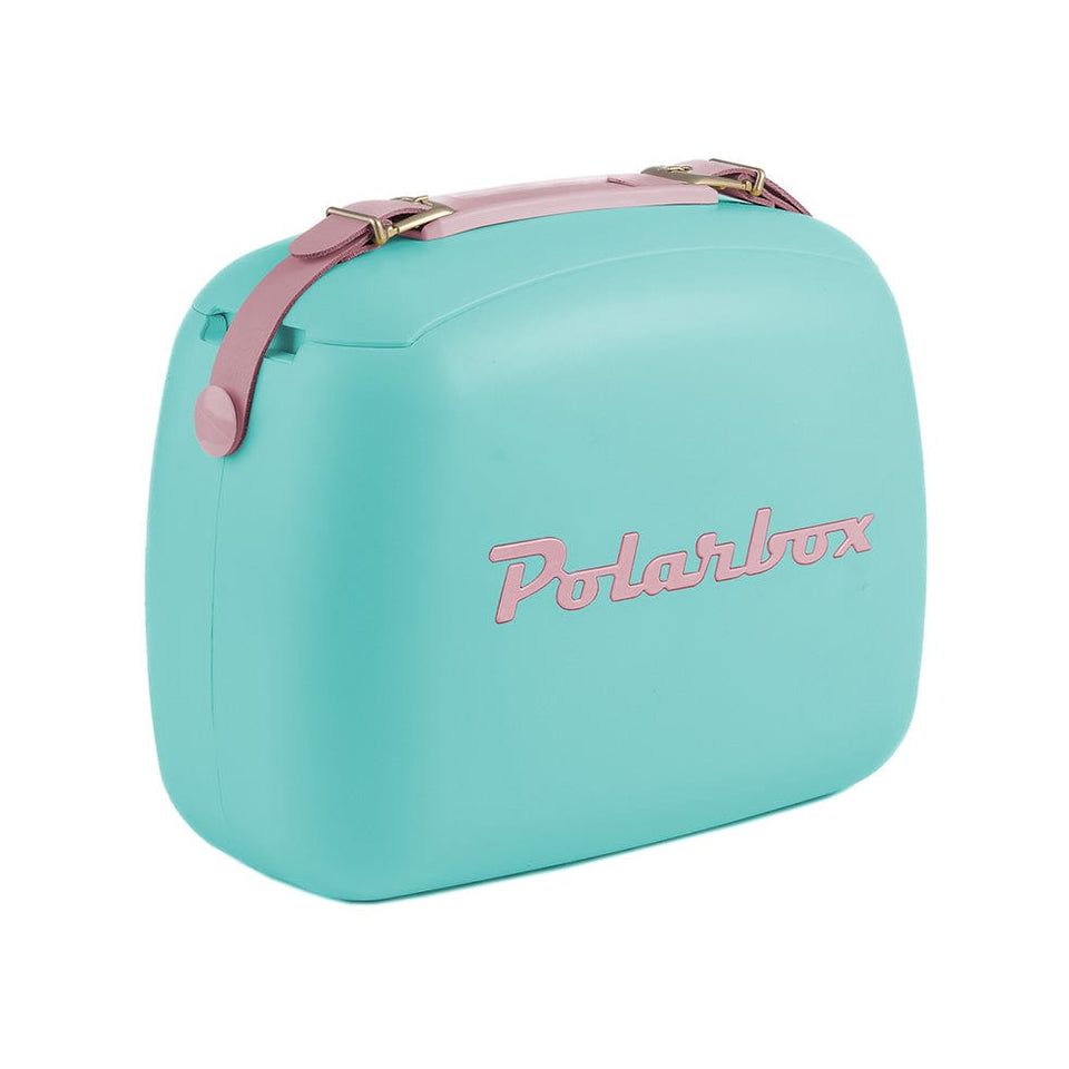 Polarbox Retro Cooler Box 6L Cyan Rosa | Includes 2 Lunch Boxes