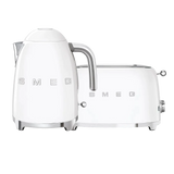 Smeg White Retro Kettle and 2 Slice Toaster Bundle
