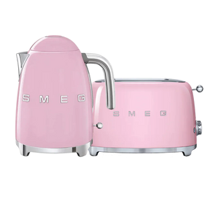 Smeg Pink Retro Kettle and 2 Slice Toaster Bundle