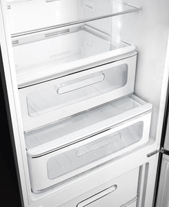 Smeg Retro Combination Fridge 60CM - Glossy Black