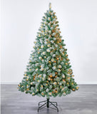 Snowy Oxford Pine: Prelit 210cm Christmas Tree