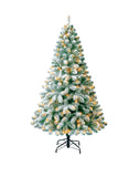 Snowy Oxford Pine: Prelit 180cm Christmas Tree