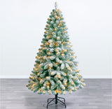 Snowy Oxford Pine: Prelit 180cm Christmas Tree