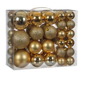 Bauble unbreakable  46 pieces - d8cm GOLD