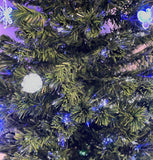 2.1m Christmas Tree With Built-In LED Lights And Fiber Optics