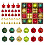 44 Pcs Christmas Balls Decoration Christmas Tree Baubles Gold Red Green