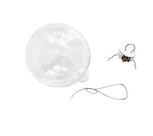 Transparent Baubles (8cm) - Christmas Pack of 4