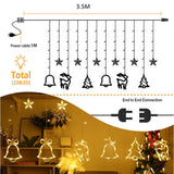 Curtain Lights with Christmas Decoration 138 LEDs 3.5M-Colorful