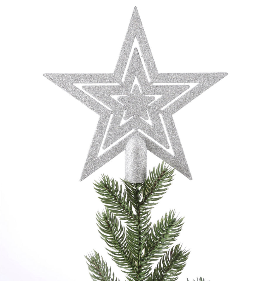 Tree decoration unbreakable  40 pieces - d8cm SILVER