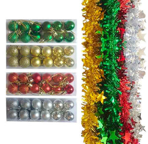 Christmas Decoration Combo | Tinsles and Baubles