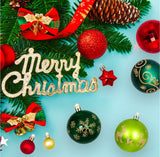 44 Pcs Christmas Balls Decoration Christmas Tree Baubles Gold Red Green