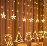 Curtain Lights with Christmas Decoration 138 LEDs 3.5M-Colorful