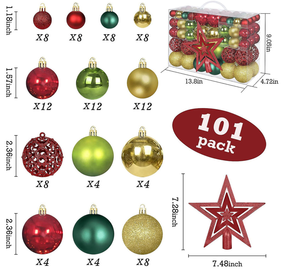 Tree Decoration Pack - 101 pieces