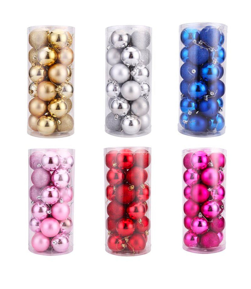 Christmas Tree Ball Baubles - Set of 6