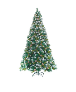 Martha Stewart 3m Frosted Cedar Christmas Tree with Pinecones