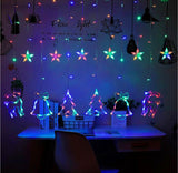Curtain Lights with Christmas Decoration 138 LEDs 3.5M-Colorful