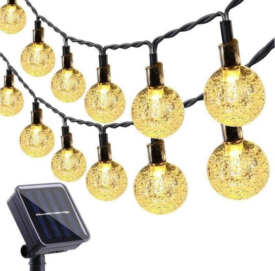 Solar Lights 80LED Crystal Globe Fairy Lights Christmas Lights, 14M