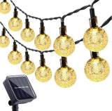 Solar Lights 80LED Crystal Globe Fairy Lights Christmas Lights, 14M