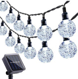 Solar Lights 80LED Crystal Globe Fairy Lights Christmas Lights, 14M