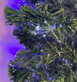 2.1m Christmas Tree With Built-In LED Lights And Fiber Optics
