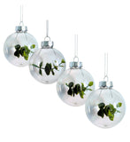 Transparent Baubles (8cm) - Christmas Pack of 4