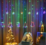 Curtain Lights with Christmas Decoration 138 LEDs 3.5M-Colorful