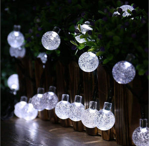 Solar Lights 80LED Crystal Globe Fairy Lights Christmas Lights, 14M