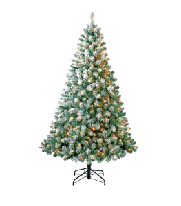 Snowy Oxford Pine: Prelit 210cm Christmas Tree