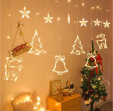 Curtain Lights with Christmas Decoration 138 LEDs 3.5M-Colorful