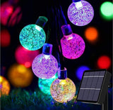 Solar Lights 80LED Crystal Globe Fairy Lights Christmas Lights, 14M