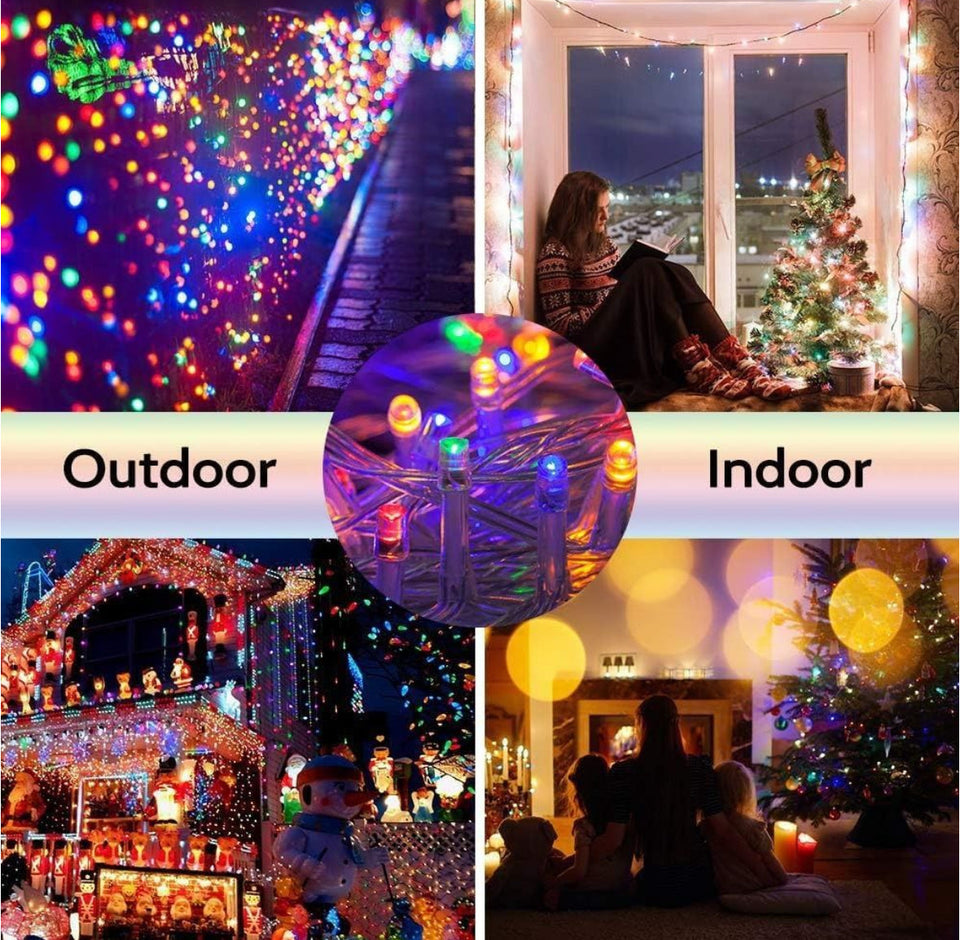 50M LED Christmas Decorative String Lights for Party Garden - Rainbow - 3 Pack