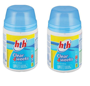 HTH Clear 4 Weeks All-In-One Swimming Pool Care (2 bottles x 1.2kg)