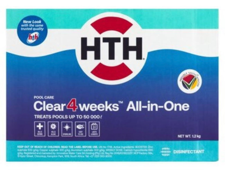 HTH Clear4weeks All-in-one Treats pools up to 50 00L - 1.2kg