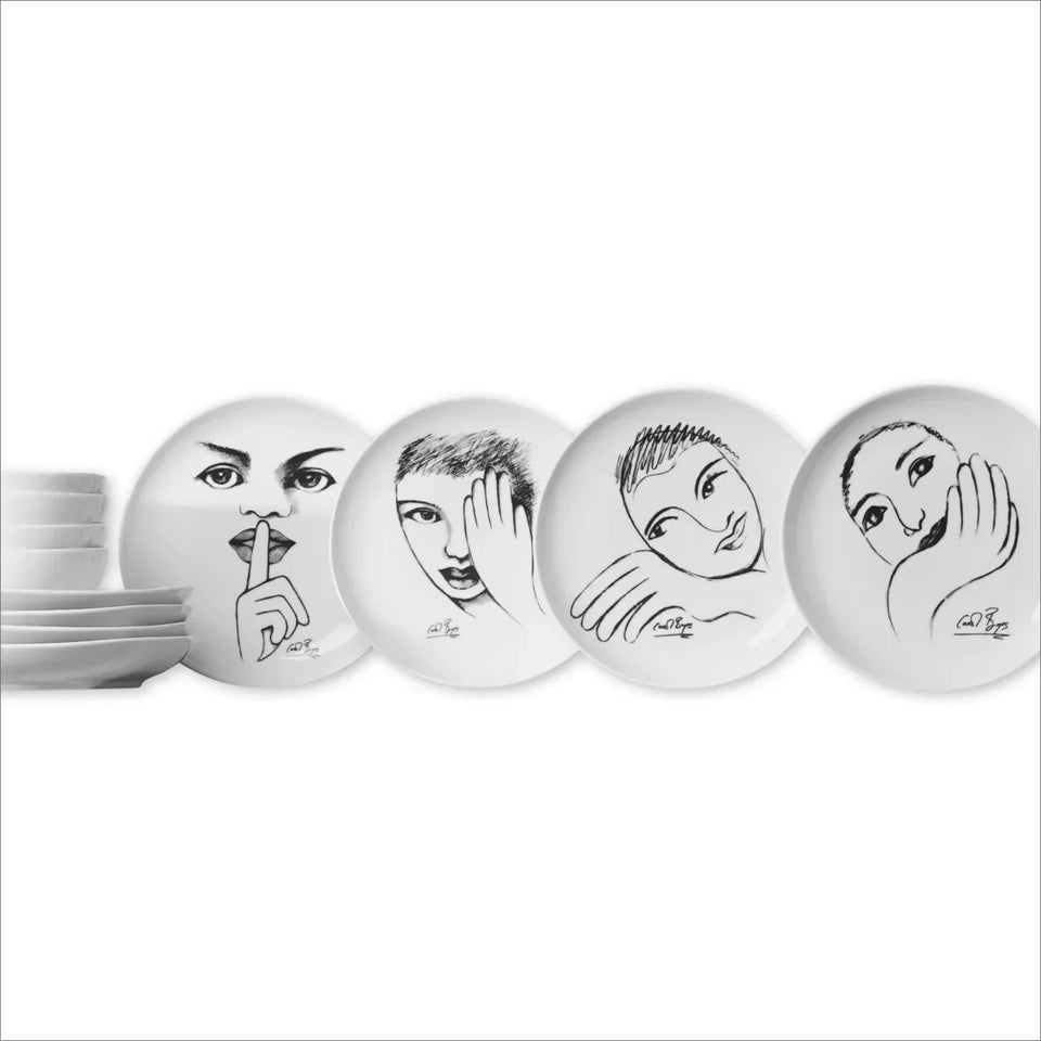 Carrol Boyes Sketchbook Mix DINNERWARE 12pc SET