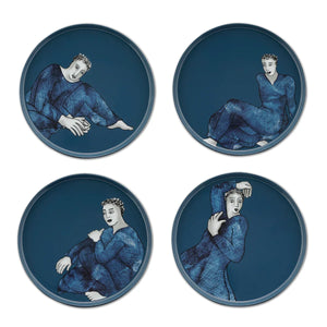 Carrol Boyes Indigo Blues DINNER PLATE SET OF 4