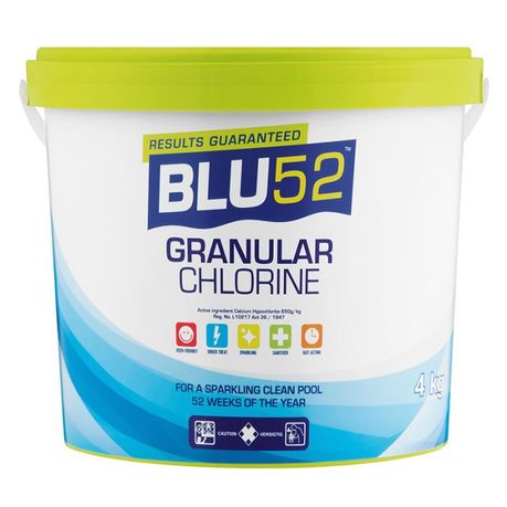 Blu52 - Granular Chlorine - 4Kg - 2 Pack