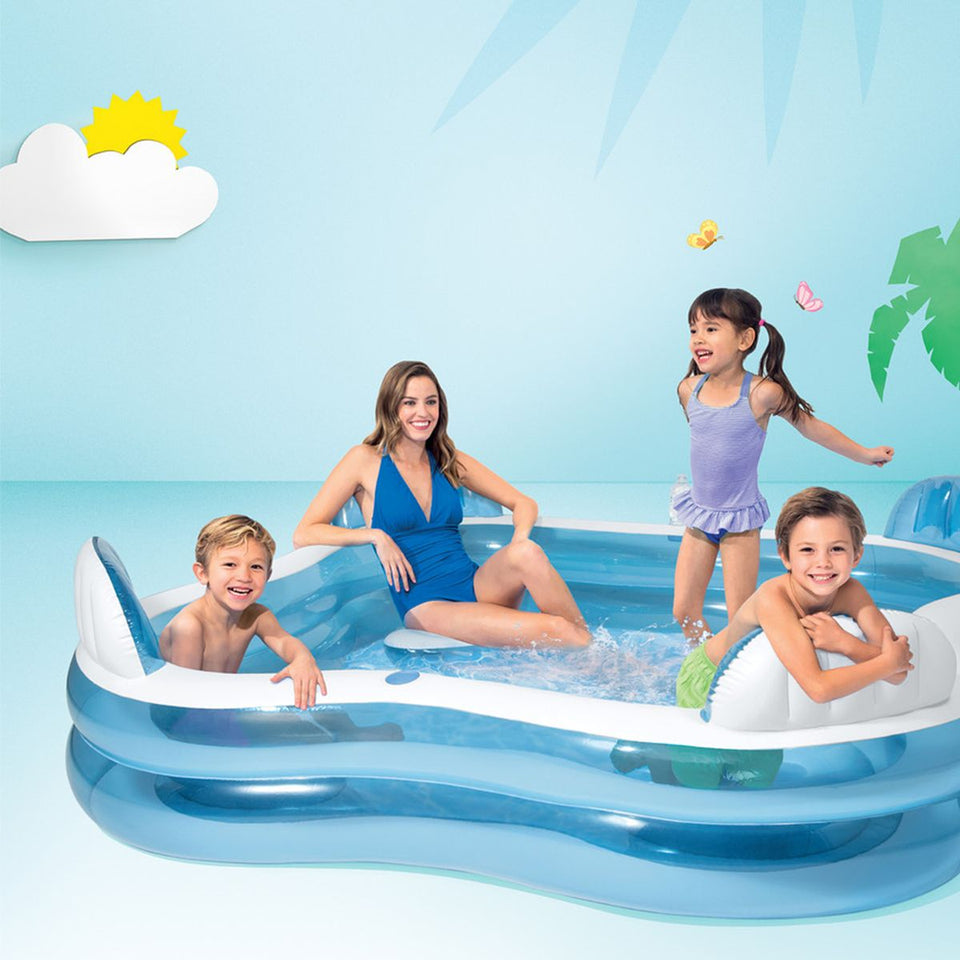 2024 Intex Mega Swim Center, Large Inflatable Family Lounge Pool