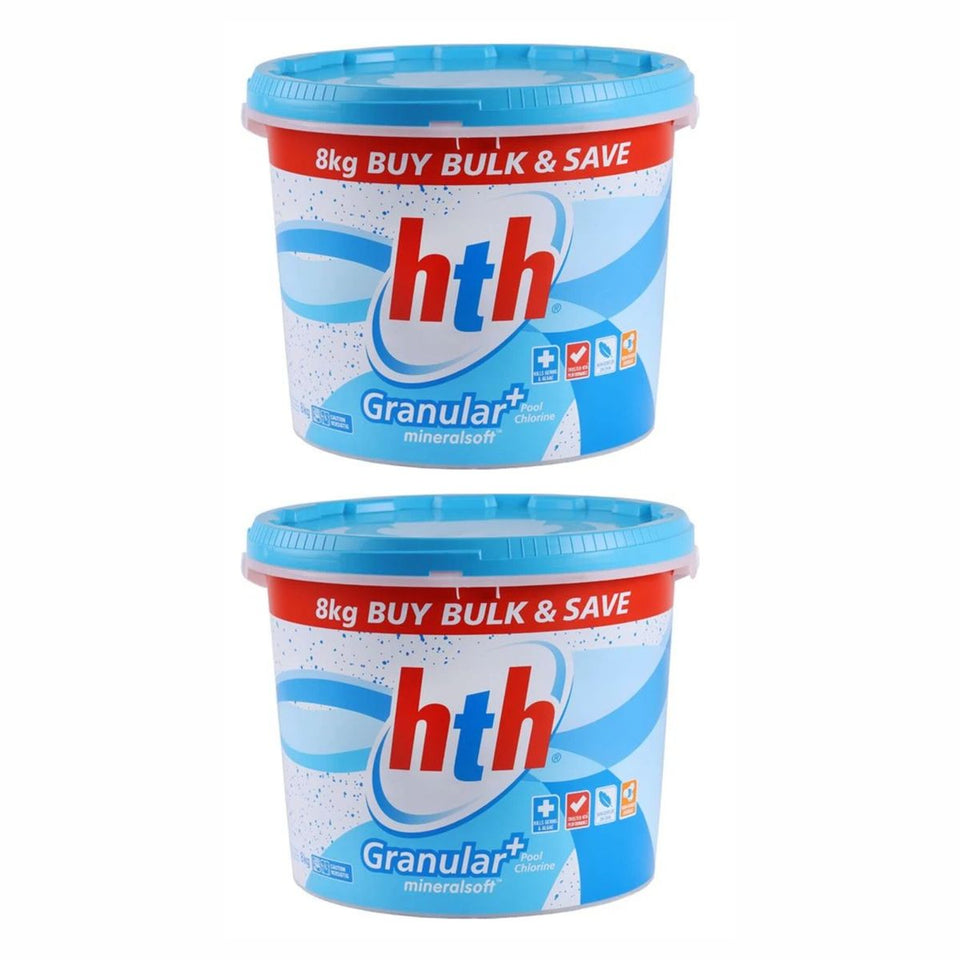 2 x HTH Pool Chlorine Granular Mineralsoft (8kg)