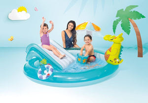 Inflatable Slide Fountain Inflatable Slide Swimming Pool Kids Toys Gifts